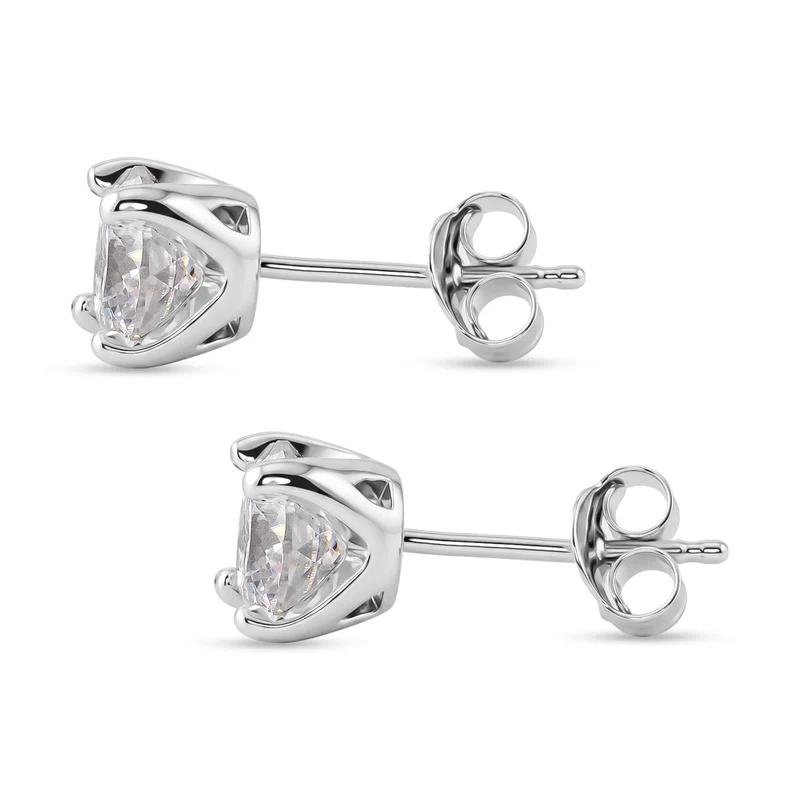 D'Joy Moissanit Ohrringe 925 Silber Vergoldet ca. 2.02 ct