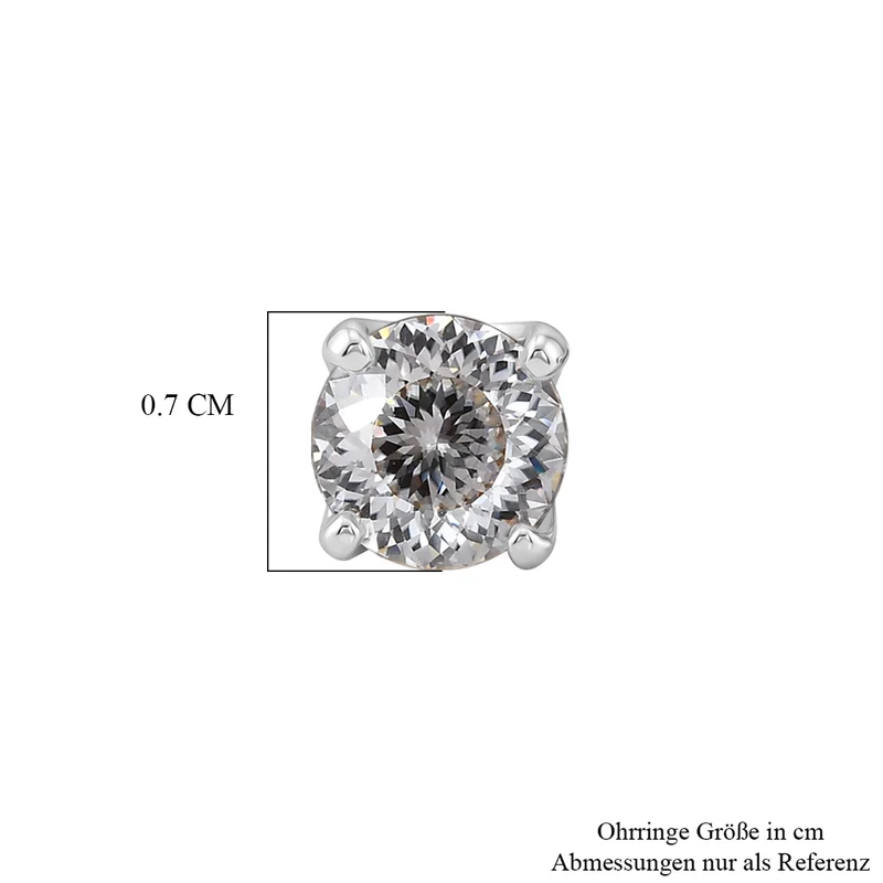 D'Joy Moissanit Ohrringe 925 Silber Vergoldet ca. 2.02 ct