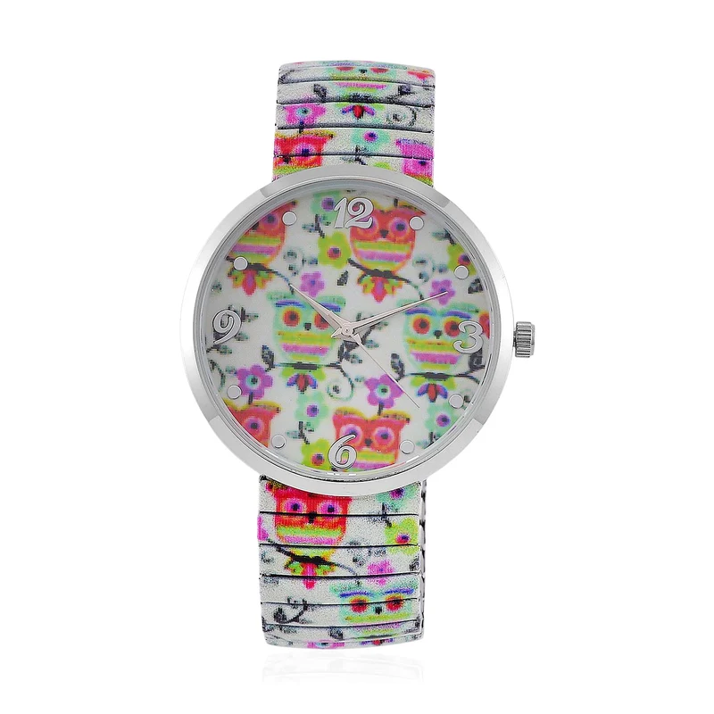 STRADA Armbanduhr - Flamingo-Zifferblatt, Japanisches Uhrwerk, Stahlgehäuse, elastisches Edelstahlarmband, wasserresistent