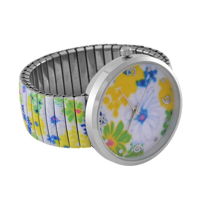 STRADA Armbanduhr - Flamingo-Zifferblatt, Japanisches Uhrwerk, Stahlgehäuse, elastisches Edelstahlarmband, wasserresistent