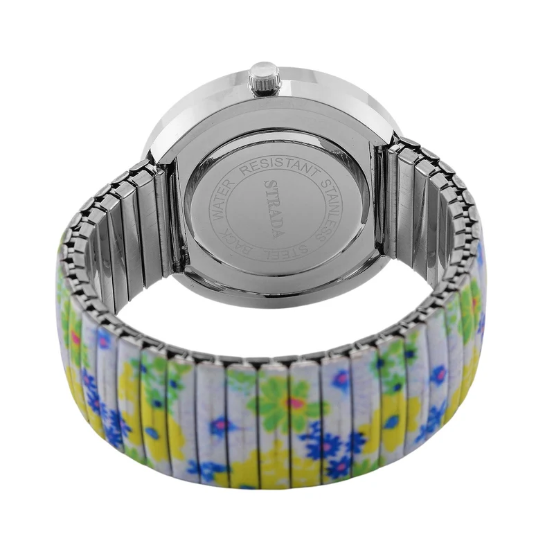 STRADA Armbanduhr - Flamingo-Zifferblatt, Japanisches Uhrwerk, Stahlgehäuse, elastisches Edelstahlarmband, wasserresistent
