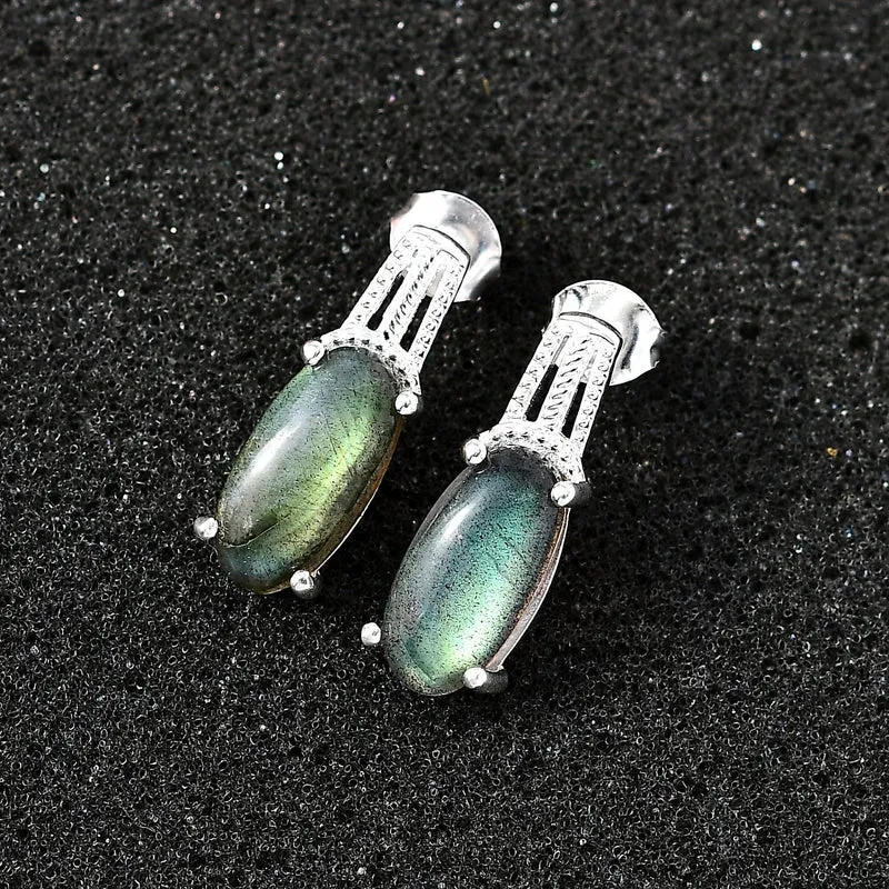 Malachit Ohrringe 925 Silber ca. 8.51 ct