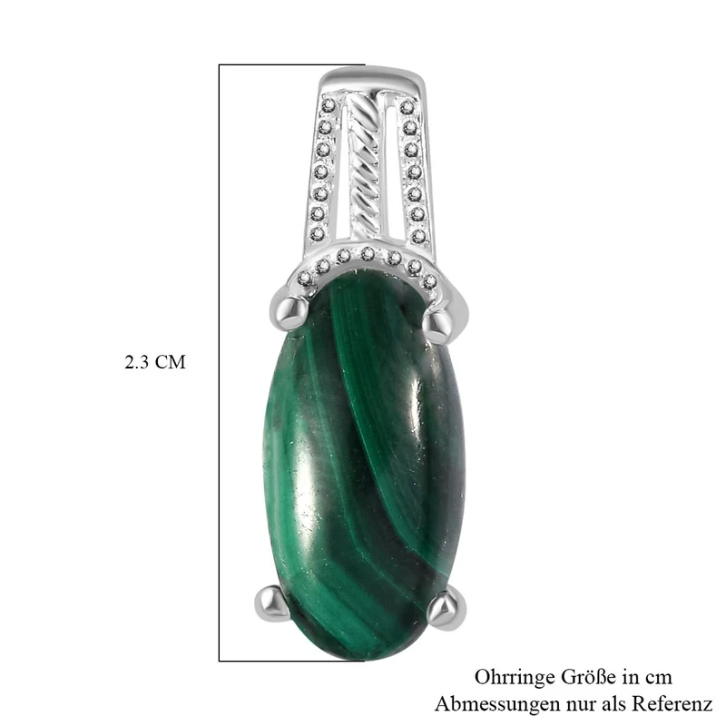 Malachit Ohrringe 925 Silber ca. 8.51 ct