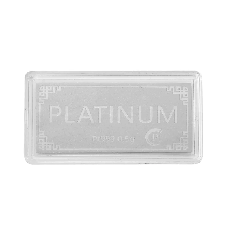 950er Platin-Folie mit Drachen- und Phönix-Motiv, 6x3cm, 500mg