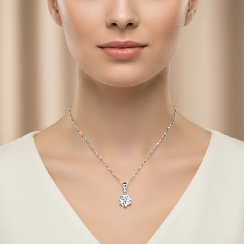 D'Joy Moissanit Schmuckset ca. 50 cm 925 Silber rhodiniert ca. 1.78 ct