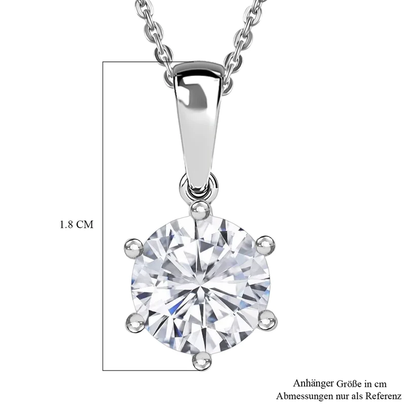 D'Joy Moissanit Schmuckset ca. 50 cm 925 Silber rhodiniert ca. 1.78 ct