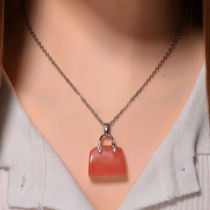 Blauer Howlit Anhänger mit Kette, Reiner Edelstahl ca. 50.00 ct