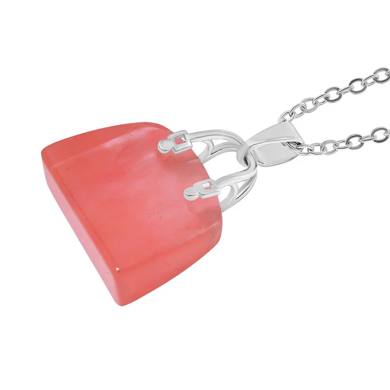 Blauer Howlit Anhänger mit Kette, Reiner Edelstahl ca. 50.00 ct