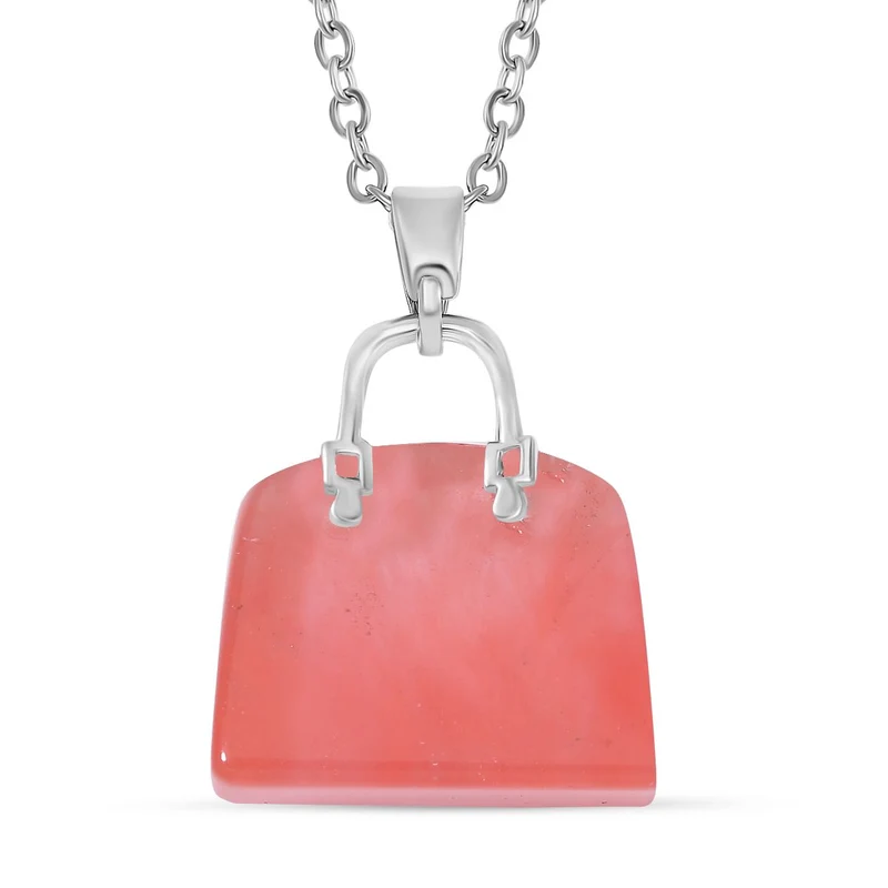 Blauer Howlit Anhänger mit Kette, Reiner Edelstahl ca. 50.00 ct
