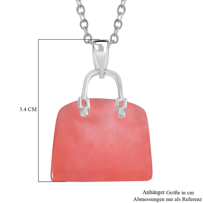 Blauer Howlit Anhänger mit Kette, Reiner Edelstahl ca. 50.00 ct