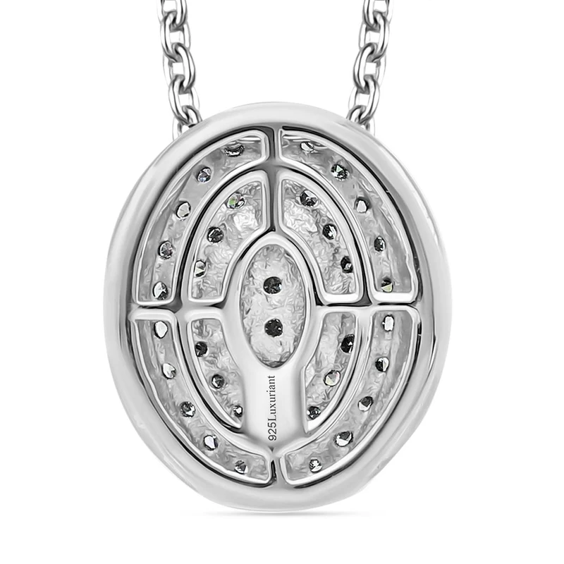 LUXURIANT DIAMOND - Lab Grown Diamant SI-GH SGL zertifiziert Anhänger mit Kette ca. 50 cm, 925 Silber rhodiniert ca. 0.50 ct