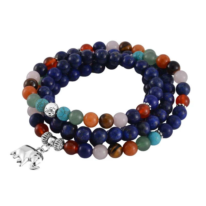 Mehrfarbig Edelsteine Schmuckset Reiner Edelstahl Schwarz oxidiert Schwarz oxidiert ca. 630,00 ct.