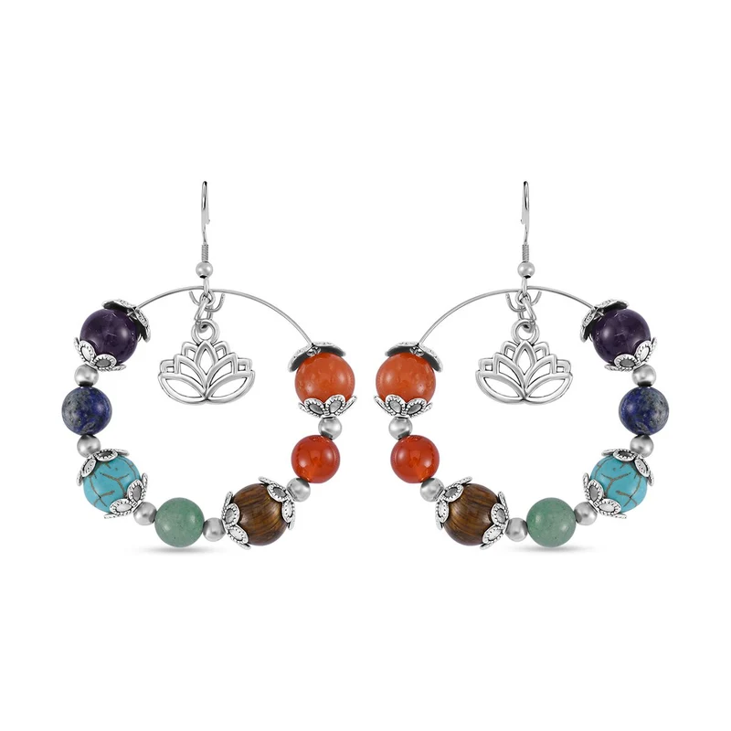 Mehrfarbig Edelsteine Schmuckset Reiner Edelstahl Schwarz oxidiert Schwarz oxidiert ca. 630,00 ct.