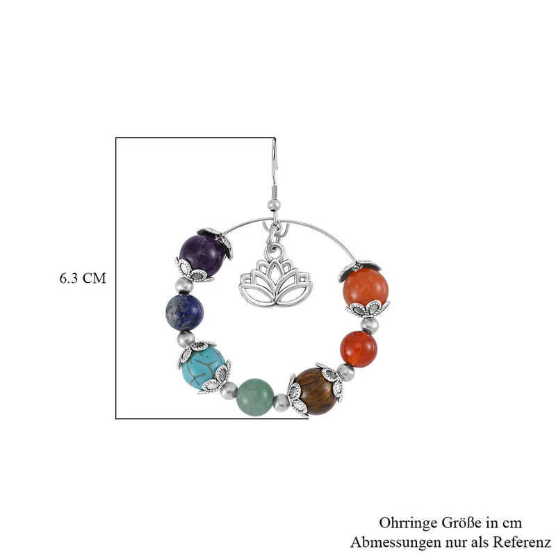 Mehrfarbig Edelsteine Schmuckset Reiner Edelstahl Schwarz oxidiert Schwarz oxidiert ca. 630,00 ct.