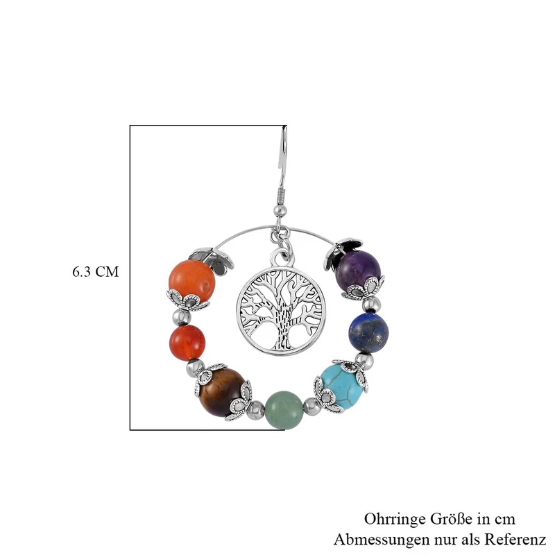Mehrfarbig Edelsteine Schmuckset Reiner Edelstahl Schwarz oxidiert Schwarz oxidiert ca. 630,00 ct.