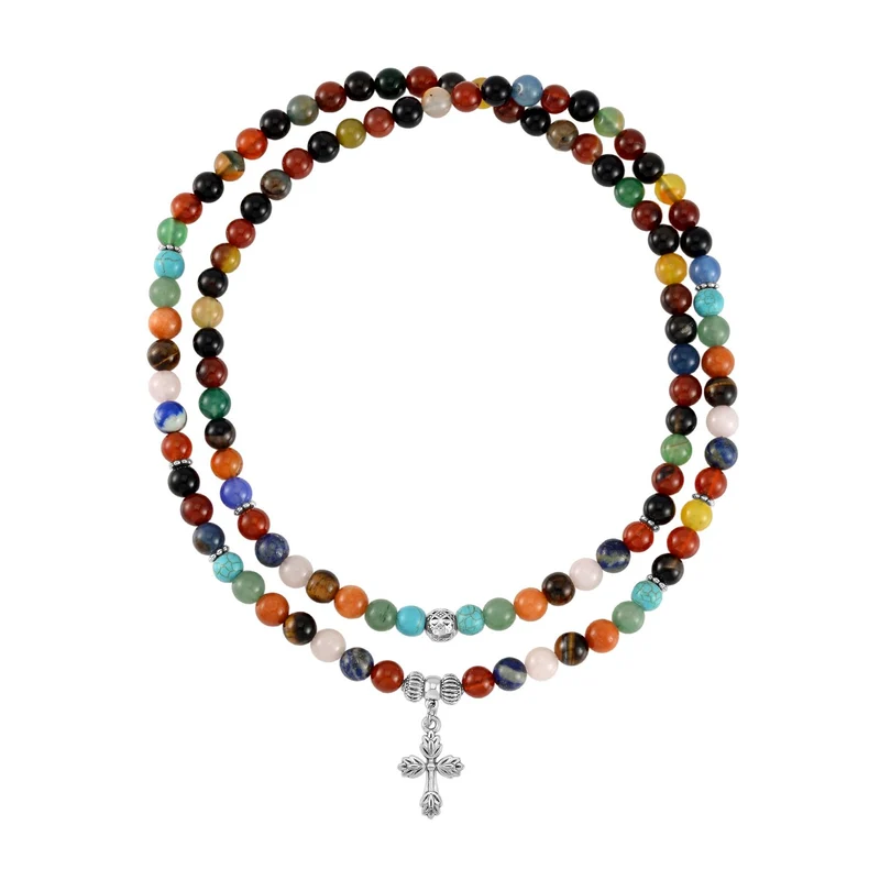 Mehrfarbig Edelsteine Schmuckset Reiner Edelstahl Schwarz oxidiert Schwarz oxidiert ca. 630,00 ct.