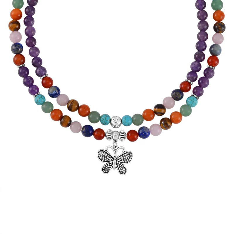 Mehrfarbig Edelsteine Schmuckset Reiner Edelstahl Schwarz oxidiert Schwarz oxidiert ca. 630,00 ct.