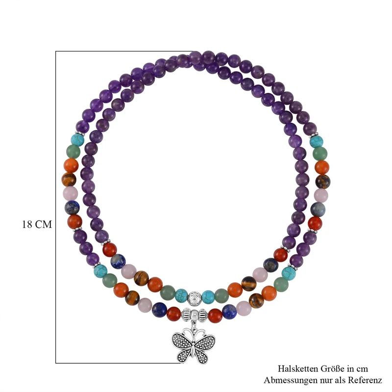 Mehrfarbig Edelsteine Schmuckset Reiner Edelstahl Schwarz oxidiert Schwarz oxidiert ca. 630,00 ct.