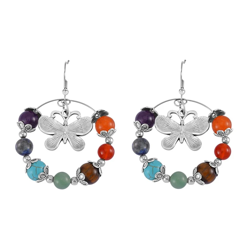 Mehrfarbig Edelsteine Schmuckset Reiner Edelstahl Schwarz oxidiert Schwarz oxidiert ca. 630,00 ct.