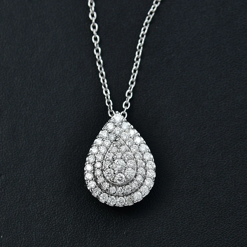 LUXURIANT DIAMOND - Lab Grown Diamant VS-EF SGL zertifiziert Schmuckset 925 Silber rhodiniert ca. 1,00 ct.