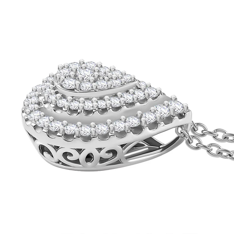 LUXURIANT DIAMOND - Lab Grown Diamant VS-EF SGL zertifiziert Schmuckset 925 Silber rhodiniert ca. 1,00 ct.