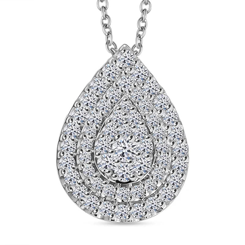 LUXURIANT DIAMOND - Lab Grown Diamant VS-EF SGL zertifiziert Schmuckset 925 Silber rhodiniert ca. 1,00 ct.