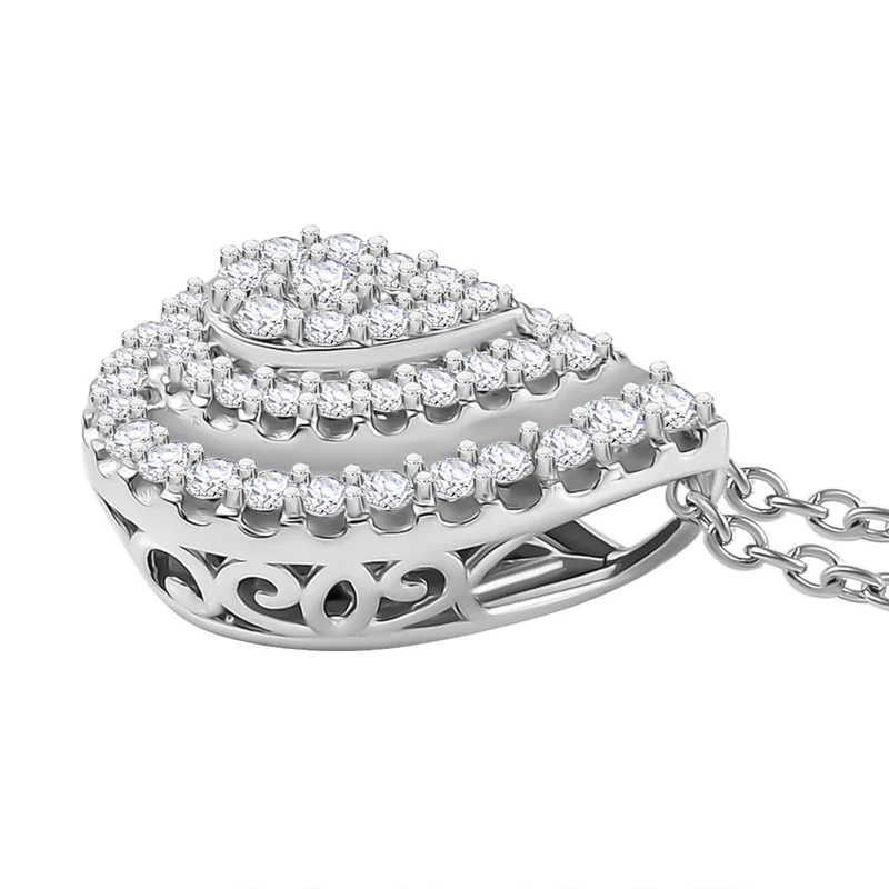 LUXURIANT DIAMOND - Lab Grown Diamant VS-EF SGL zertifiziert Schmuckset 925 Silber rhodiniert ca. 1,00 ct.