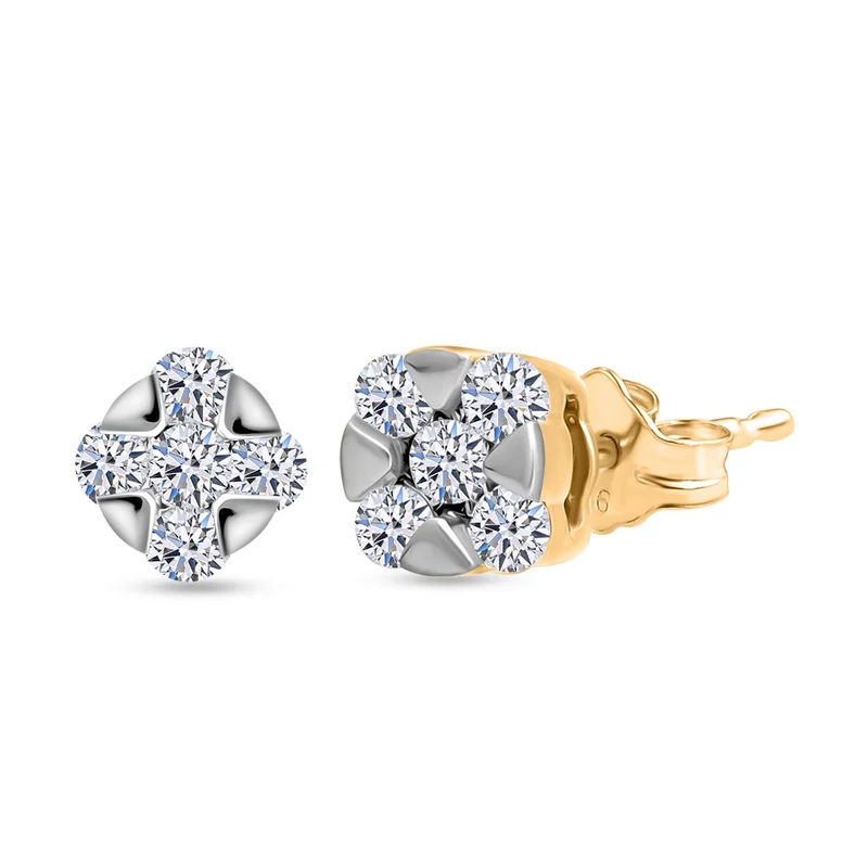 LUXURIANT 0,50 ct. SI-GH Labor Diamant Ohrringe, 925 Silber rhodiniert