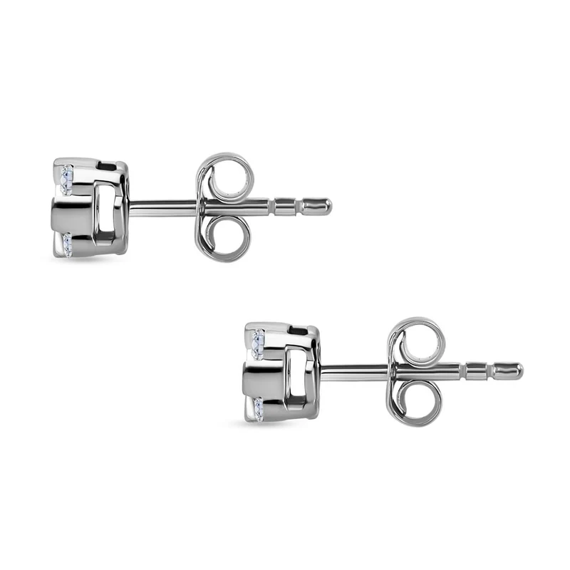 LUXURIANT 0,50 ct. SI-GH Labor Diamant Ohrringe, 925 Silber rhodiniert
