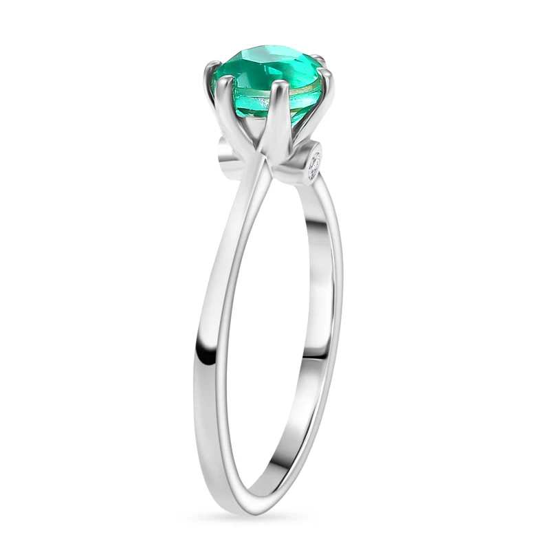 2er Set - D'Joy Pfau Quarz Triplette Ring und Ohrringe, 925 Silber platiniert (Größe 20.00) ca. 2.93 ct