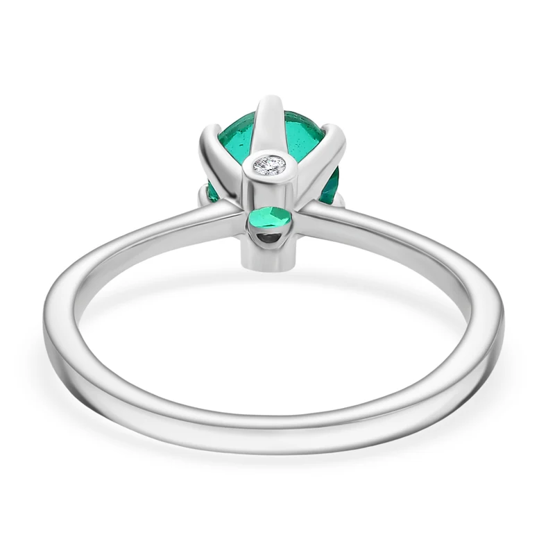2er Set - D'Joy Pfau Quarz Triplette Ring und Ohrringe, 925 Silber platiniert (Größe 20.00) ca. 2.93 ct