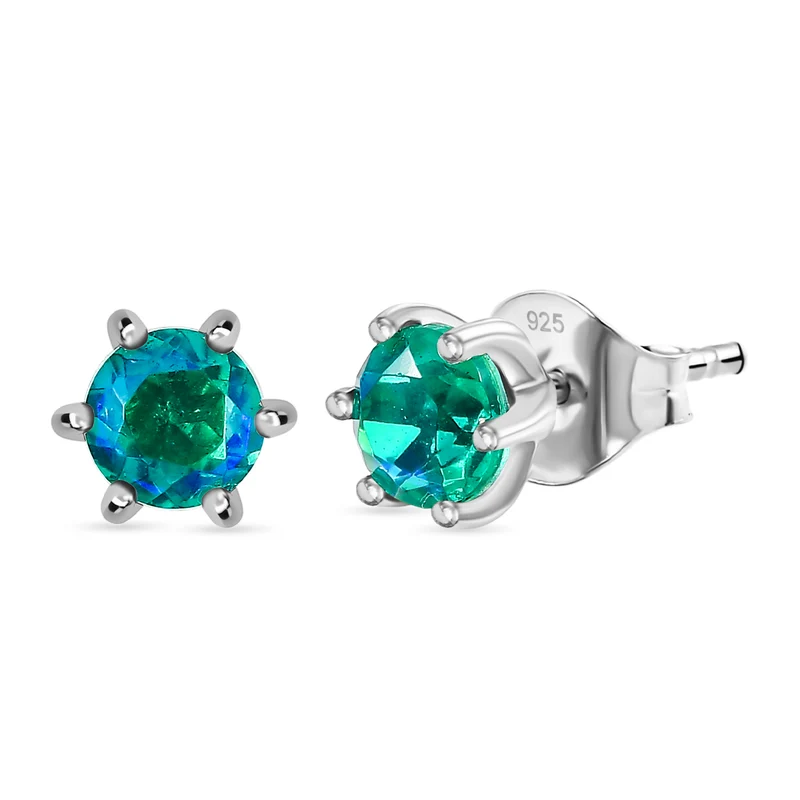 2er Set - D'Joy Pfau Quarz Triplette Ring und Ohrringe, 925 Silber platiniert (Größe 20.00) ca. 2.93 ct
