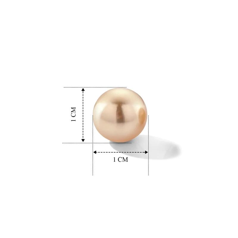 EXTREM SELTEN - AAAA Goldene Südsee Perle (11-12 mm) Ohrringe 750 Gold
