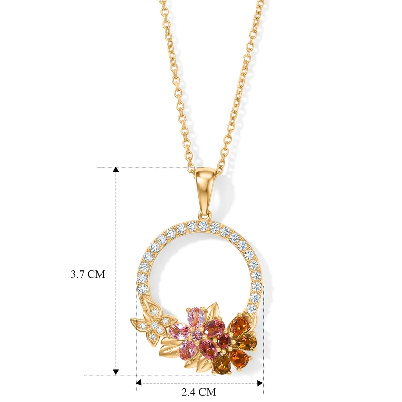 EVER TRUE AA Mehrfarbig-Turmalin Schmuckset ca. 50 cm ca. 2.48 ct