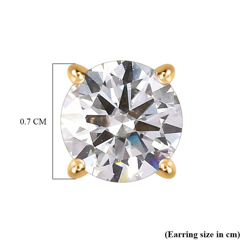 Moissanit Ohrringe 925 Silber Roségold Vermeil ca. 2.29 ct