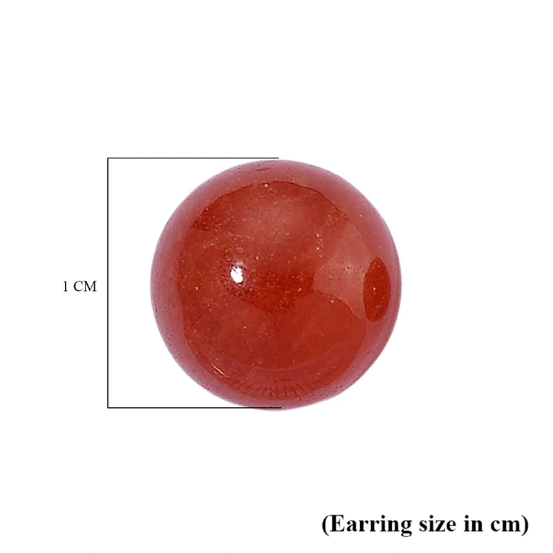 D'Joy Burmesische Rote Jadeit Jade Ohrringe 925 Silber vergoldet ca. 15.00 ct