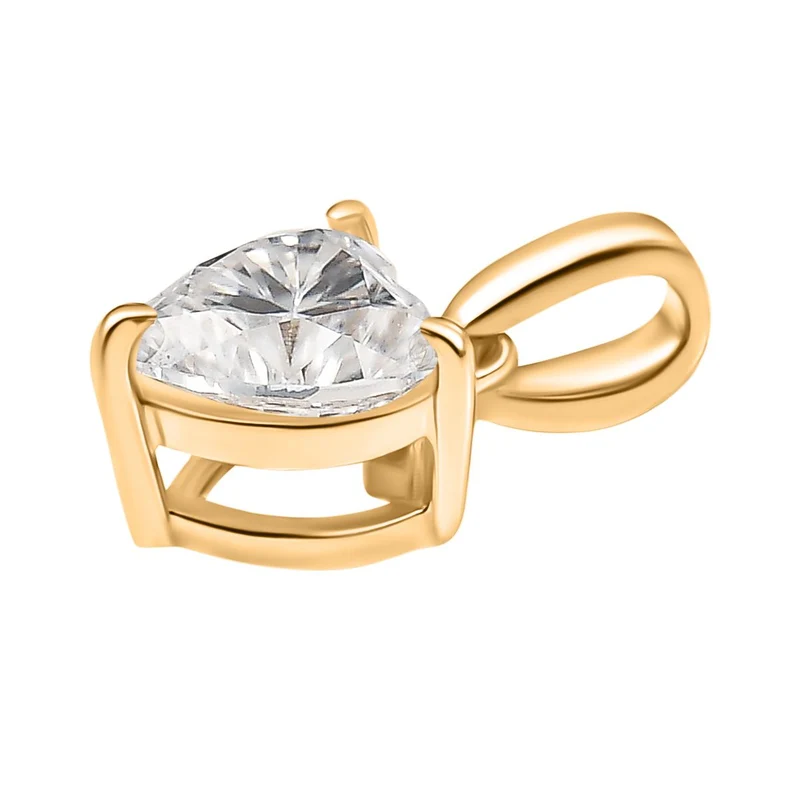 3er Set - D'Joy Moissanit Ohrringe, Ring und Anhänger, 925 Silber rhodiniert (Größe 18) ca. 1.46 ct