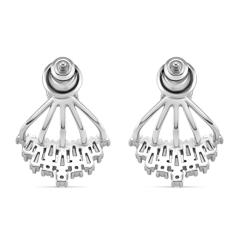 Moissanit Ohrringe 925 Silber rhodiniert ca. 1.59 ct