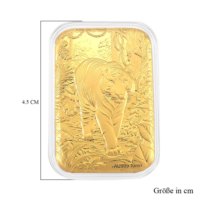 999er Goldfolie mit Eulenmotiv, 10mg, 3,1x4,5cm