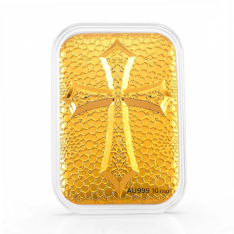 999er Goldfolie mit Lebensbaum-Motiv, 10mg, 3,1x4,5cm