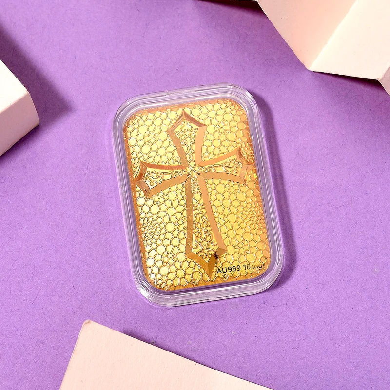 999er Goldfolie mit Lebensbaum-Motiv, 10mg, 3,1x4,5cm