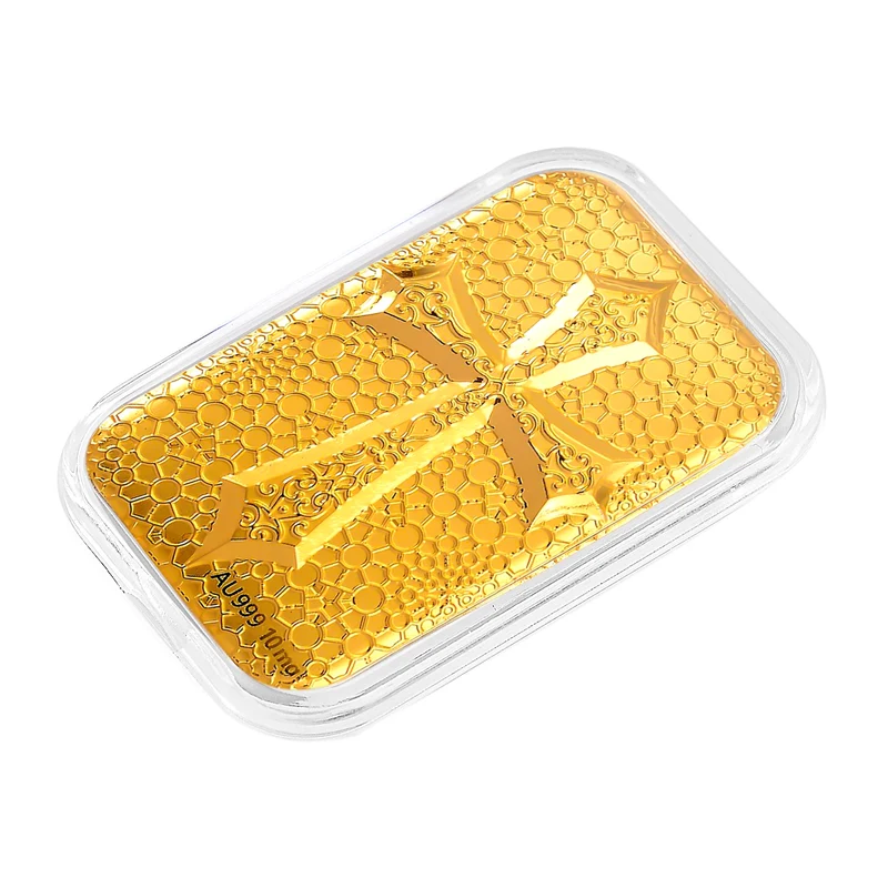 999er Goldfolie mit Lebensbaum-Motiv, 10mg, 3,1x4,5cm