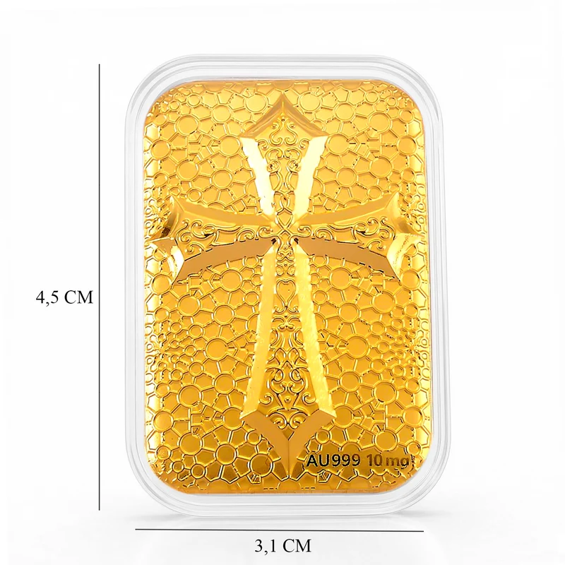 999er Goldfolie mit Lebensbaum-Motiv, 10mg, 3,1x4,5cm
