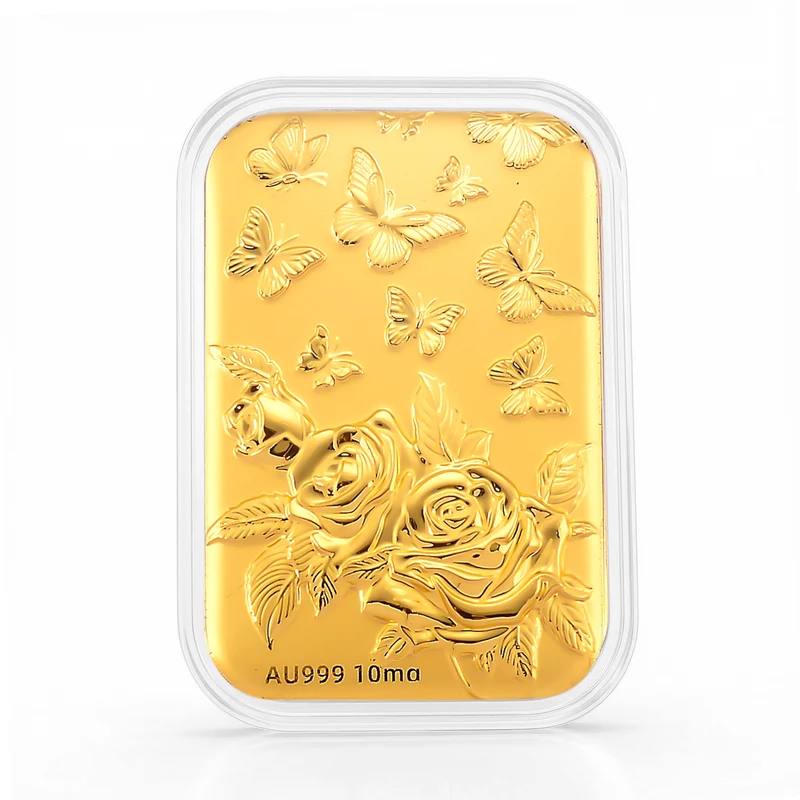 999er Goldfolie mit Lebensbaum-Motiv, 10mg, 3,1x4,5cm