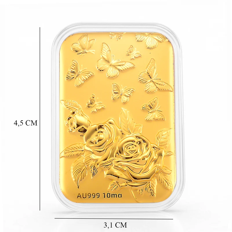 999er Goldfolie mit Lebensbaum-Motiv, 10mg, 3,1x4,5cm