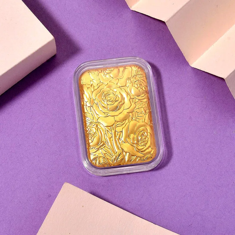 999er Goldfolie mit Lebensbaum-Motiv, 10mg, 3,1x4,5cm