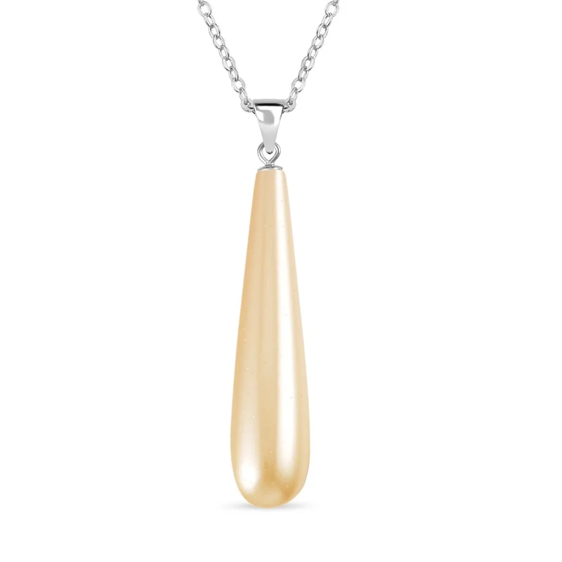 Goldenes Muschelkernperle Schmuckset, Edelstahl