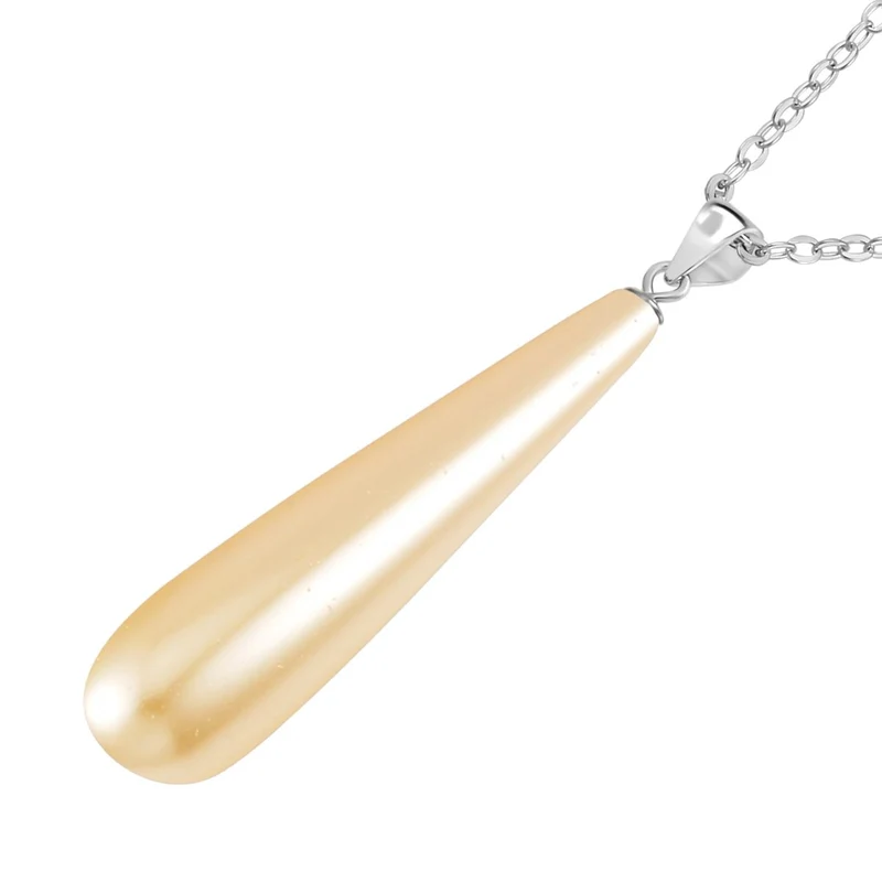 Goldenes Muschelkernperle Schmuckset, Edelstahl
