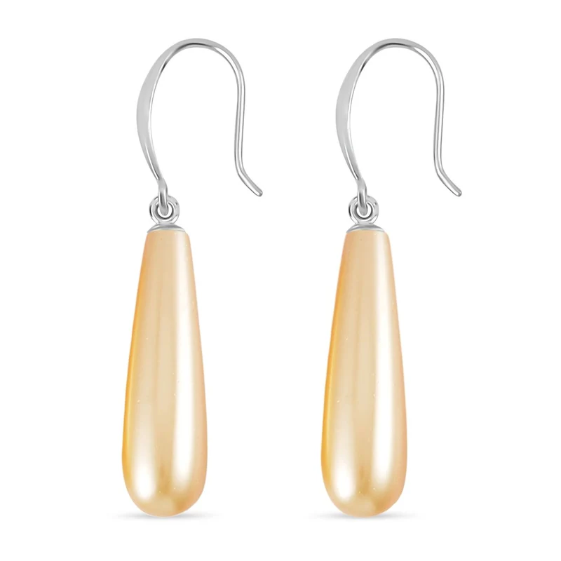 Goldenes Muschelkernperle Schmuckset, Edelstahl