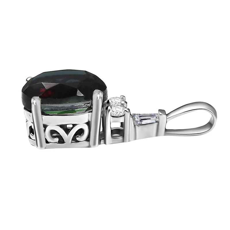 Alexandrit Quarz Triplette Schmuckset 925 Silber rhodiniert ca. 6,94 ct.